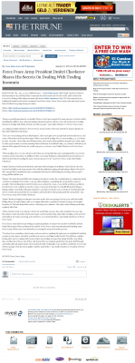 Forex Peace Army -  Tribune (San Luis Obispo, CA) - Traders Insomnia Help Method